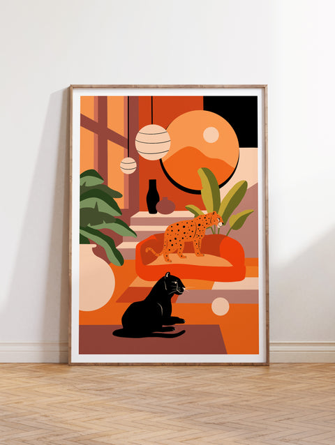 Tokyo Leopard and Panther Open Edition Print