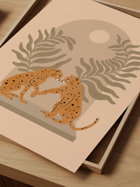 Friendship Leopards Poster