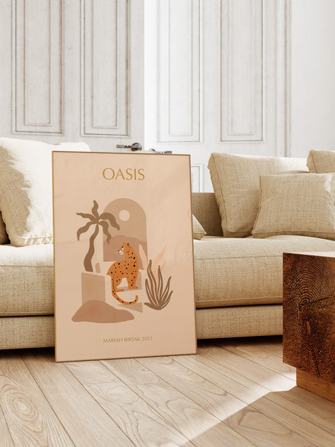 Oasis Leopard Poster