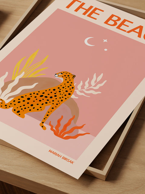 The Beach Leopard Poster
