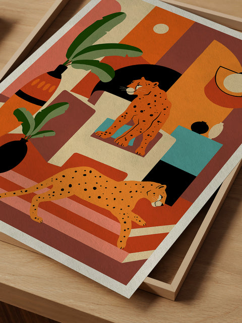 Arabian Dreams Leopards Open Edition Print