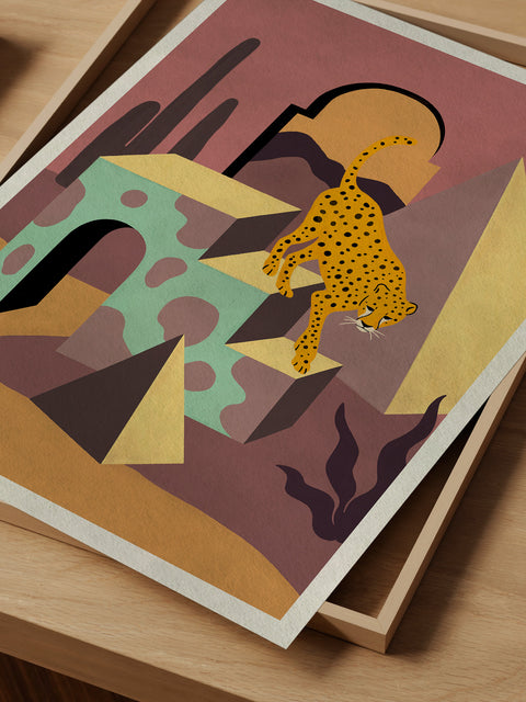 Lands Of The Cheetah Leopard Open Edition Print