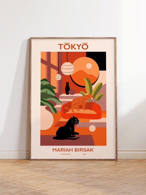 Tokyo Leopard Panther Poster