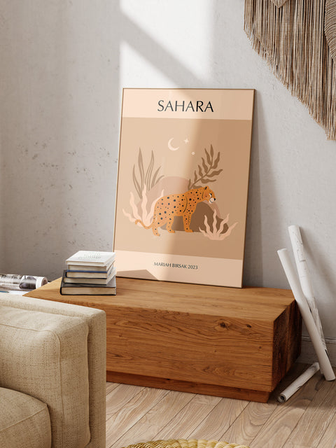 Sahara Leopard Poster