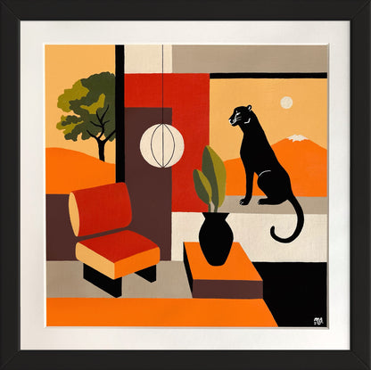 Golden Hour Watcher 38x38cm