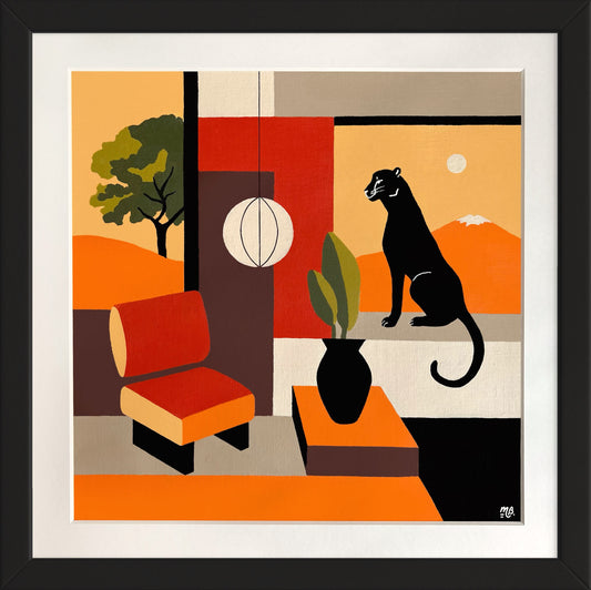 Golden Hour Watcher 38x38cm