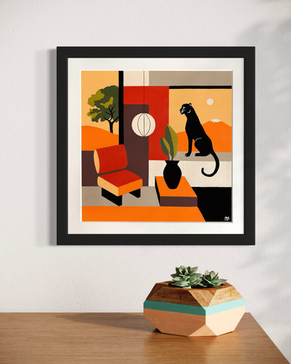 Golden Hour Watcher 38x38cm
