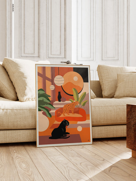 Tokyo Leopard and Panther Fine Art Print