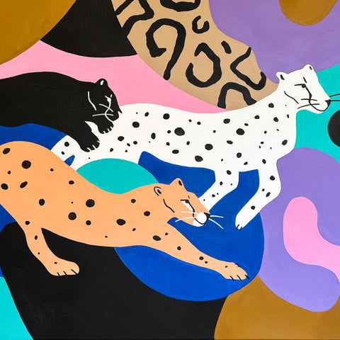 Mariah Birsak - "Encounters 4.0" Panthers Painting, 2022 - Mariah Birsak
